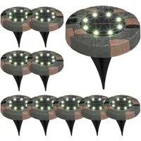 BONETTI LED Gartenleuchte Solar Bodenleuchte mit kalt-weißen LEDs, je Leuchte 8 LEDs