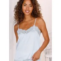 LASCANA Spaghettitop Alana mit hohem Seidenanteil und edler Spitze, Dessous