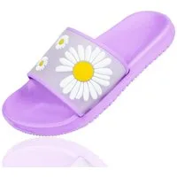 Sprint Sport Sprint Pantolette Gänseblümchen, lila 38, 289666351 Schlappen (Paar, 1) Gänseblümchen