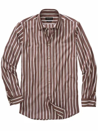 Mey & Edlich Herren Potenzial-Hemd Braun 100 % Baumwolle