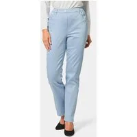 GOLDNER Schlupfhose Satin-Baumwollhose mit Stretch Uni-Design mit komfortablem Schlupfbund und elastischem Sitz
