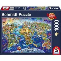 Schmidt Spiele Puzzle Entdecke unsere Welt, 1000 Puzzleteile