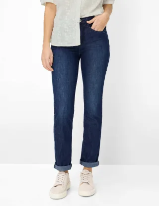 Brax Damen Five-Pocket-Hose Style MARY USED OCEAN BLUE, denim dunkelblau, Gr. 36K