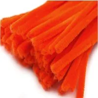 maDDma Basteldraht 20 Draht Pfeifenreiniger 6 mm Länge 30cm CHENILLE Farbe wählbar, orange