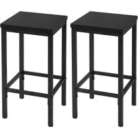 EUGAD Barhocker (Set, 2 St), industriell Barstuhl mit Fußstütze aus Holzwerkstoff