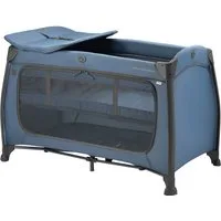 Hauck Baby-Reisebett Play N Relax Center, dark blue, inkl. Neugeboreneneinhang, Wickelmulde, Ausstieg, Räder