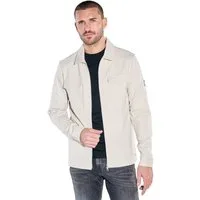 emilio adani Sweatshirt Herren Overshirt aus Sweat-Material, Beige