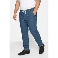 Men Plus 5-Pocket-Jeans Jeans Bauchfit Relaxed Fit Elastikbund bis 8 XL