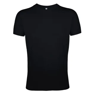 SOLS Mens Regent Slim Fit Short Sleeve T-Shirt (Tiefschwarz)