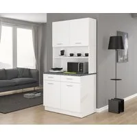 Küchen-Preisbombe Küchenzeile Mario 100 cm Küche Buffetküche Buffet Küchenblock Einbauküche Weiss