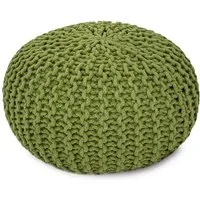 Amagohome Sitzhocker Strickhocker Pouf Ø45 o. 55cm Bodenkissen Sitzpouf XXL Baumwolle recyc