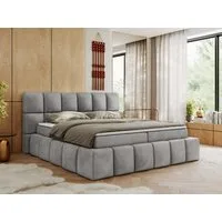 MKS MÖBEL Boxspringbett NIRA (Packung, Set, Topper T25/Visco, T30-Schaum, Multipocket Matratzen, Kopfteil), Boxspringbett, Doppelbett, Zwei Bettkästen, dekorative Box