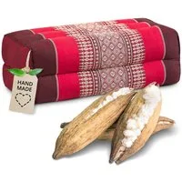 livasia Stützkissen Yogakissen (Classic) vegan und handgefertigt, 17x34x12cm, Kapok