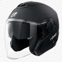 RÖMER HELME Motorradhelm RR10901 - Jethelm - mit innenliegendem Sonnenvisier, schwarzmatt