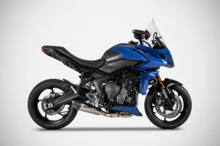 ZARD Sport Auspuff Komplettanlage Edelstahl Carbonkappe Triumph Tiger Sport 660 Bj.2021-2024 EURO5