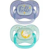 Canpol Schnuller NightGlow Symmetrischer Beruhigungssauger Hello Dream 2er Packung