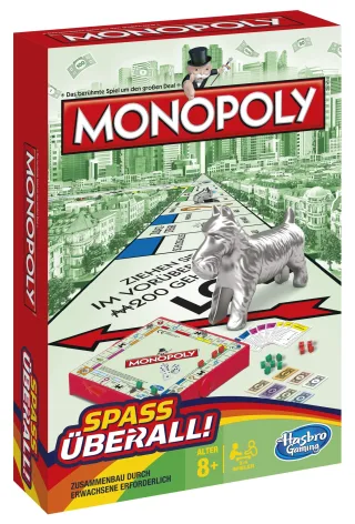Hasbro Monopoly B1002100 - Monopoly Kompakt Reisespiel