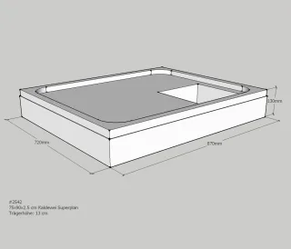 Neuesbad Wannenträger für Kaldewei Superplan 75x90x2,5 SD21873