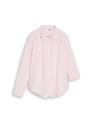 Tom Tailor - Hemdbluse mit Turn-up-Funktion light pastel pink dobby - Gr. - 36