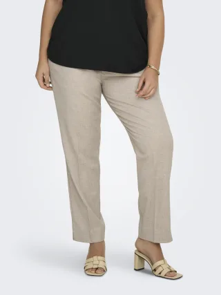 ONLY CARMAKOMA - CARVERONICA-ELLY LIFE HW PANT TLR NOOS White Pepper - Gr. - 46/32