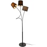 lux.pro Stehlampe, ohne Leuchtmittel, »Twist« Stehlampe 3-flammig Schwarz/Braun/Grau