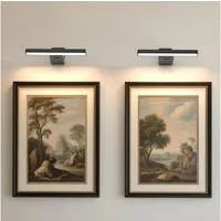 LOHAS-LED LED Bilderleuchte 2er Set, aufladbar kabellos mit 3000 mAh Akku, LED fest integriert, Warmweiß, Tageslicht, Kaltweiß, 1,2W 3CCT stufenlos dimmbar, Touch + Fernbedienung mit Timer
