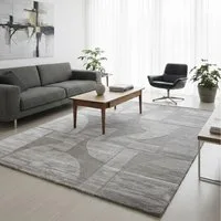 Vimoda Teppich Wohnzimmer Boho Optik Skandinavisch Hochtief in Creme, Rechteckig, Höhe: 11 mm, Läufer Teppich Schlafzimmer Esszimmer