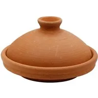 Casa Moro Schmortopf Tajine Schmortopf aus Ton 30 cm – unglasiert, Tagine für 3–4 Personen, Ton (Kochen für 3-4 Personen, handgetöpfert aus Marrakesch, 2-tlg), handgetöpfert aus naturbelassener Lehmerde (Ton)