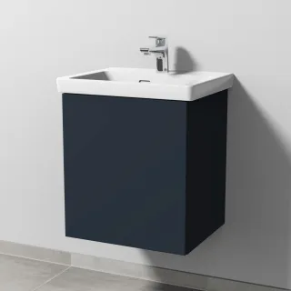 Sanipa 3way Waschtischunterbau zu Villeroy & Boch Subway 3.0 Waschtisch mit 1 Tür, Marine-Matt SP8451R
