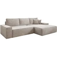 Luxusbetten24 Schlafsofa Designer Sofa Verona mit breiter Ottomane, mit Schlaffunktion und Stauraum