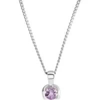 Firetti Kette mit Anhänger Schmuck Geschenk Silber 925 Halsschmuck Halskette Panzerkette, mit Amethyst