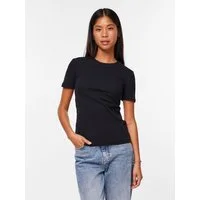 pieces Kurzarmshirt PCRUKA SS TOP JRS NOOS BC mit gerippter Struktur