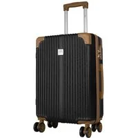 Warenhandel König Trolley Bardabos, 4 Rollen, Hartschale, braune Eckenschützer, aufrecht rollbar