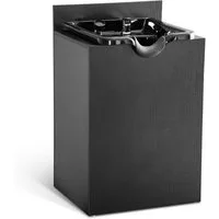 Barberpub Waschtisch Barberpub professionelle Waschtisch 7134BK, mit rückwärts Waschbecken, PVC+MFC, Schwarz, 58 × 47,5 × 95 cm