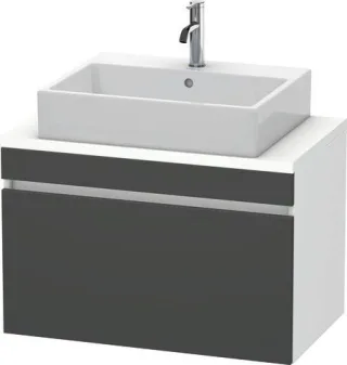 Duravit DuraStyle Konsolenwaschtischunterbau wandhängend Graphit & Weiß Matt 800x478x512 mm - DS5302 DS530204918