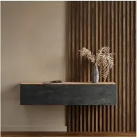 Planetmöbel Garderobenschrank Kompaktgarderobe Wandschrank 140 cm (schmaler Flurschrank mit Stauraum, 1-St., Flurgarderobe mit Soft-Open Funktion) Flurkommode vielseitig kombinierbar