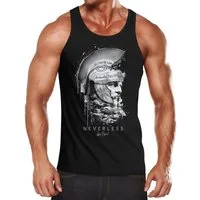 Neverless Tanktop Herren Tank-Top Sparta Spartaner Kopf Helm Krieger Fashion Streetstyle Muskelshirt Muscle Shirt Neverless® mit Print