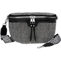 Caspar Gürteltasche TS1075 im XL Format mit Strasspailletten