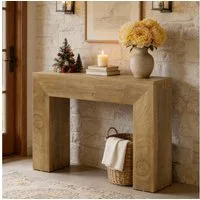 Tribesigns Konsolentisch 110 cm Schmaler Rechteckiger Sofatisch Hinter Sofa, Landhaus Flurtisch