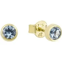 Amor Paar Ohrstecker Schmuck Geschen Ohrschmuck 2013590 Gold, mit Aquamarin