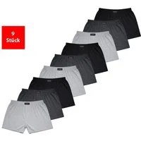 Fashionschmiede Boxershorts Herren Boxershorts Baumwolle 3er-9er Pack Eingriff Unterwäsche (Set, 9-St., 9er-Pack) 100% Baumwolle, Komfortbund, große Größen S–6XL