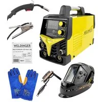 WELDINGER Fülldrahtschweißgerät mit Fülldraht Komplettset ME 130 mini FLUX ECO, 20 - 130 A