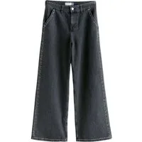 Next Weite Jeans Palazzo-Hochbundjeans mit weitem Bein und Nieten (1-tlg)