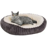 Canadian Cat Company Katzenliege Katzenbett Cameron, Katzenkörbchen oval flauschig, Katzenkorb rutschfest