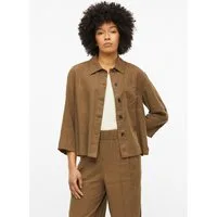 s.Oliver Kurzarmbluse Bluse Leinenmix-Bluse mit Turn-up