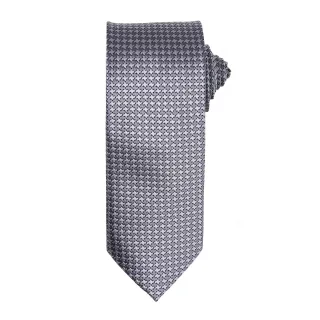 Premier Mens Puppy Tooth Formal Work Krawatte (Silber)