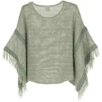 Guru-Shop Longbluse Boho Ponchobluse, alternativer oversize.. Boho