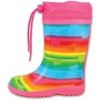 Beck Gummistiefel Regenbogen Gummistiefel (wasserdichter, schmaler Stiefel, für trockene Füße und gute Laune) herausnehmbare Innensohle, flexibler weicher Naturkautschuk