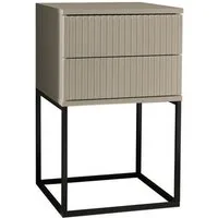 freiraum Nachtkommode Marle, 2 Schubladen, Farbe Kaschmir, Holzwerkstoff - 40x65x38,5cm (BxHxT)