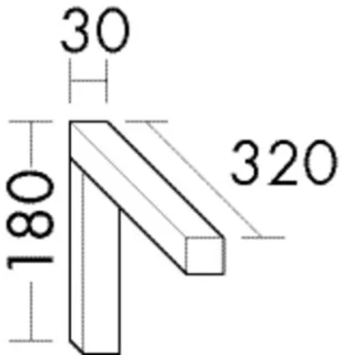 Burgbad Konsolenträger 180x30x320, ACAD002 ACAD002